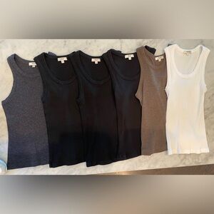 AGOLDE tank tops … selling all 6 together barely worn